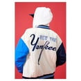 thumbnail image 2 of Women's Terez Cream New York Yankees Color-Block Full-Zip Hoodie Bomber Jacket, 2 of 5