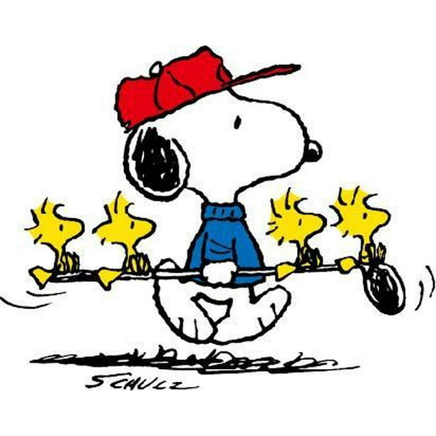 Snoopy Camping Scene Design The Peanut Family Colored Cartoon Character