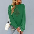 thumbnail image 6 of Women Christmas Top Funny Xmas Graphic Sweatshirts Christmas Sweater Trendy Pullover Tops Holiday Cozy Casual Oversized Sweatshirts, 6 of 6