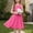 d-63Pink169, variant on HAYIMI Summer Girls Sleeveless Solid Color Dress Party Gown Wedding Casual Play Dresses Toddler Kids Children O-Neck Boho Sundress