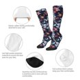 thumbnail image 3 of Fotbe Flowers ad Butterflies Calcetas Divertidas Estampadas para Hombre y Mujer, Calcetas de Algodón hasta la Rodilla para Caminar, Correr, Enfermería y Embarazo, 3 of 6
