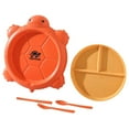 thumbnail image 1 of Turtle Shaped Tableware Set For Kitchen And Dining Table Car Dinner Tray Fiber For Boys And Girls With Separate Plates Cutlery And Fork And Chopstick And Place Mat outside Dinner Table Set Fall Place, 1 of 3
