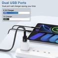 thumbnail image 4 of Charger Block Type C, 3 Pack USB Wall Charger with 10FT Type C Charging Cable Cord USB C Cable Phone Cables, Dual Port Phone Charger Android Charger Block USB Plug Adapter USB Charging Block, White, 4 of 8