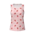 thumbnail image 4 of Easygdp Floral Strawberr Women's Workout Tank Top, Running Top, Hiking Shirt, Quick-Dry for Running, Yoga, Hiking -, 4 of 9