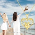 thumbnail image 2 of 14K Real Gold Sister Necklace for Women - Heart Mother Pendant Jewelry for Brother - Mothers Day Birthday Gifts for Mom Friends, 2 of 10