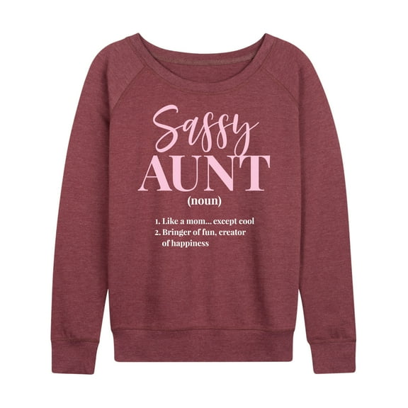 Instant Message - Sassy Aunt - Women's Lightweight French Terry Long Sleeve Shirt