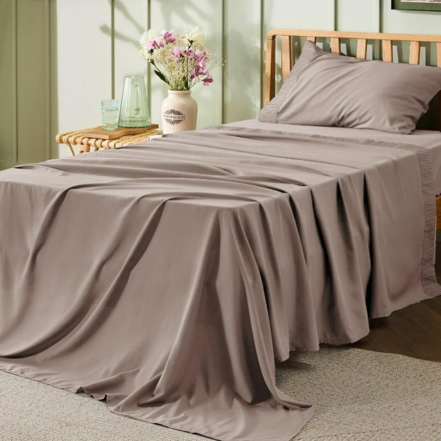 Queen Sheet Set Pieces Soft Queen Size Sheets Breathable & Cooling Hotel Luxury Easy Care Polyester Microfiber Bedding