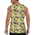 thumbnail image 3 of Fotbe Lilies Flowers Pattern Men's Quick Dry Workout Tank Top Gym Muscle Tee Fitness Bodybuilding Sleeveless T Shirt Breathable Workout Shirt-3X-Large, 3 of 9