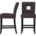 thumbnail image 4 of Weston Home Landen Linen Keyhole Counter Height Stool, Set of 2, Dark Gray, 4 of 7