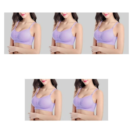 

5pcs Women Maternity Nursing Bra Breast Feeding Wire Free Push Up Pregnant Underwear