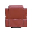 DEALTOPS 39" Manual Recliner Chair, Overstuffed Single Sofa for Living Room Bedroom, Leather