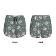 thumbnail image 5 of Picia Hedgehogs and Flowers Pattern Women's 2 in 1 Athletic Running Shorts High Waisted Workout Casual Gym Sweat Shorts with Comfy Liner Zipper Pockets-Small, 5 of 9