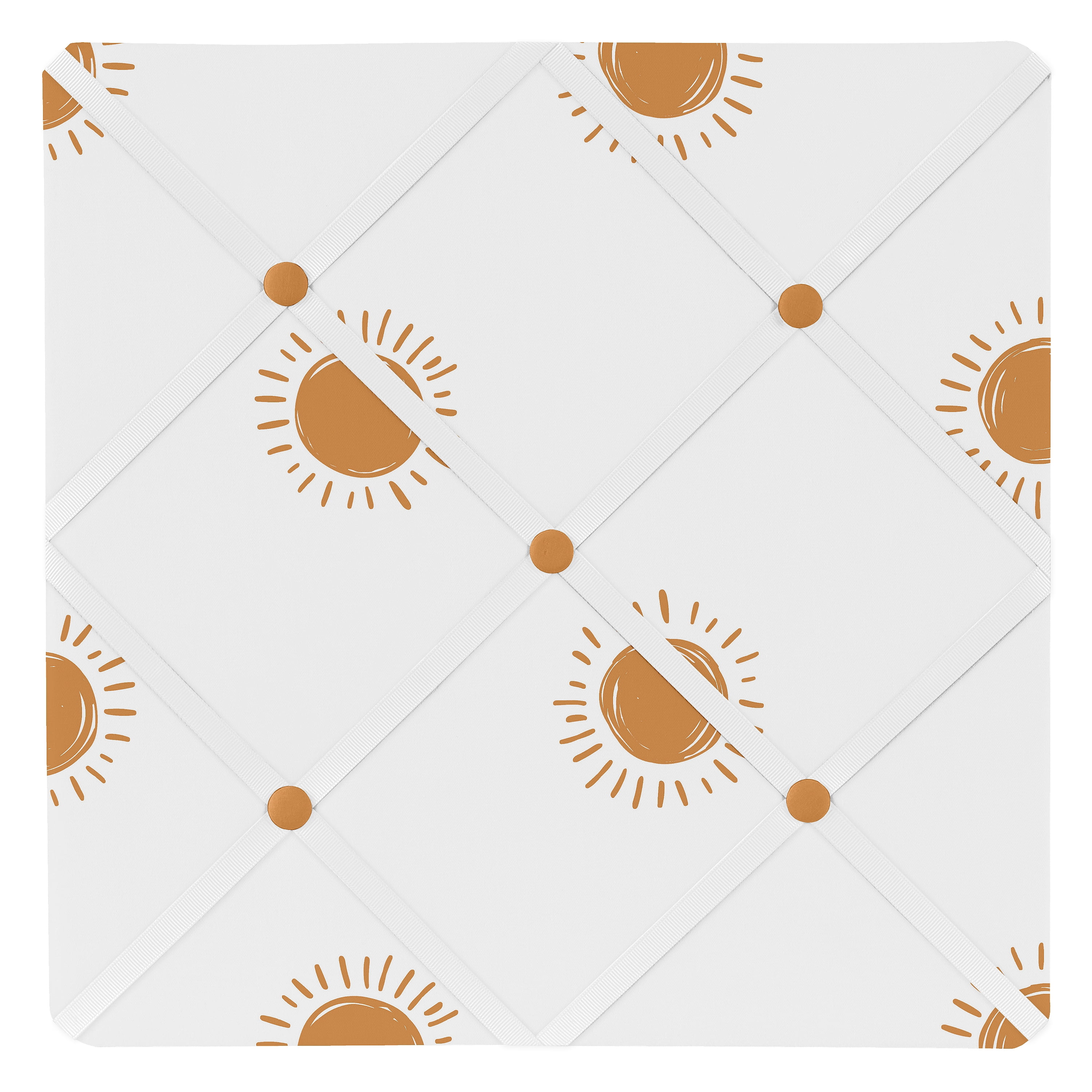 Boho Sun White and Pumpkin Photo Memo Board by Sweet Jojo Designs