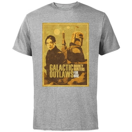 Star Wars The Book of Boba Fett Fennec Galactic Outlaws - Short Sleeve Cotton T-Shirt for Adults - Customized-Athletic Heather