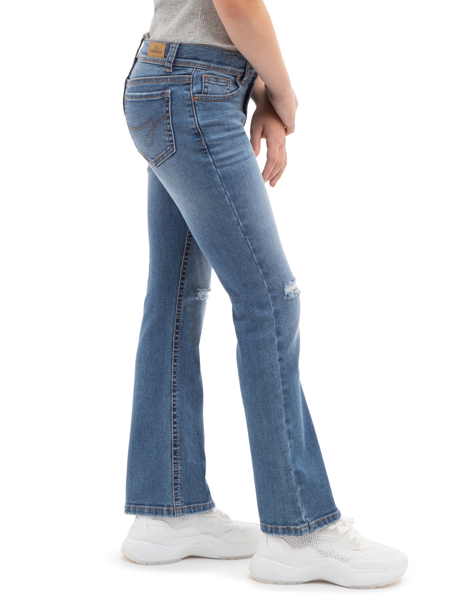 Jordache Girls Destructed Bootcut Jeans, Sizes 5-18