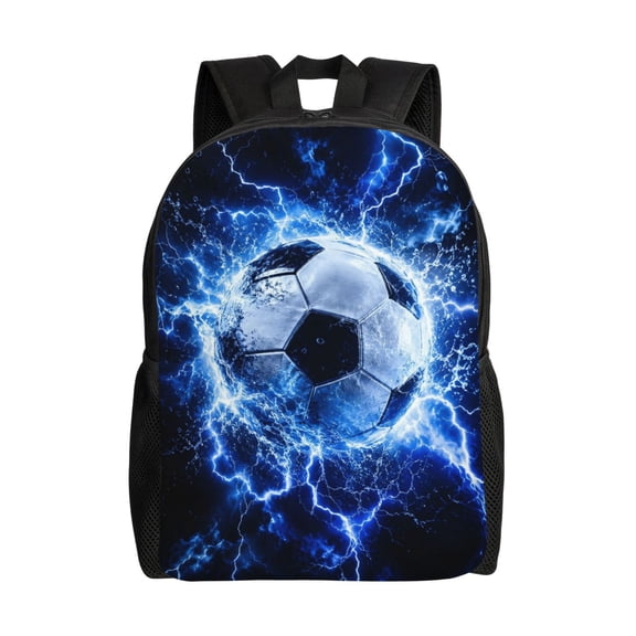 Soccer Ball Backpack Full Front Print Travel Laptop Bag for Men and Women