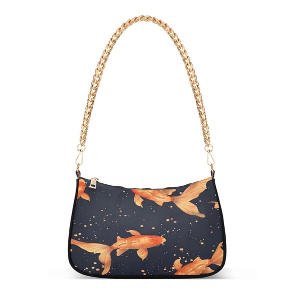 One Shoulder Chain Handbag 7.1x11x2.8in Women's Hobo Handbags Tote Handbags Shoulder Handbags Card Bag Cash Bag Key Bag Large Goldfish