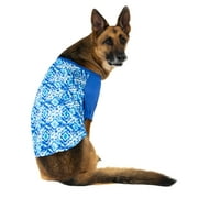 Vibrant Life Dog & Cat Clothing: Tie-Dye Print Tee Shirt, Blue, Size Large