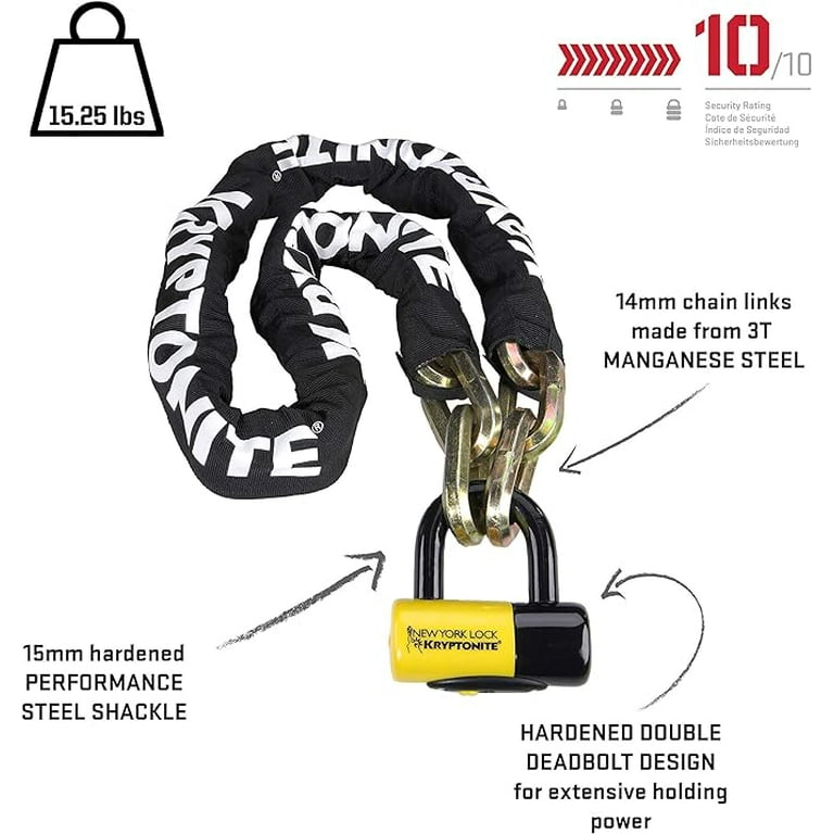 Kryptonite New York Fahgettaboudit 1415 Bike Chain & Disc Kryptonite New York Fahgettaboudit 1415 Bike Chain & Disc