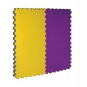 Sportime 2 in Multi-Layered 4 x 4 ft TechnoMat-2, Set of 2, Yellow/Violet
