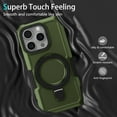 thumbnail image 6 of Dteck for iPhone 13 Pro Max Case with Invisible Built in Stand & Ring Holder,Military Grade Drop Protection Shockproof Hybrid Case for iPhone 13 Pro Max,Green, 6 of 8