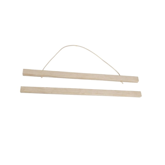 transemion Magnetic Poster Hanger Frame Wooden for Maps Painting Scroll Picture Clip 31cm