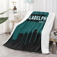 thumbnail image 3 of Football Philadelphia Sherpa Throw Blanket,Double Layer Fabric Warm Blankets,Ultra Soft Flannel Blankets for Football Fans Gifts 60" X 50", 3 of 6