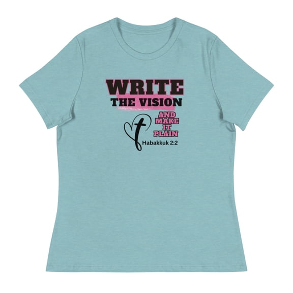 Women's Relaxed T-Shirt (Heather Blue Lagoon, S)