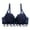 Blue, variant on Sexy lace Bra Half Cup Push Up UnderwearThin Cotton Women Bras Convertible Straps Wirefree Seamless Bra