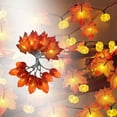 thumbnail image 3 of Solar Pumpkin Maple Leaf String Lights Outdoor, Fall Garland with Lights Waterproof Pumpkin Lights for Thanksgiving Halloween Autumn Harvest Festival Outdoor Garden Party Decor, 3 of 5