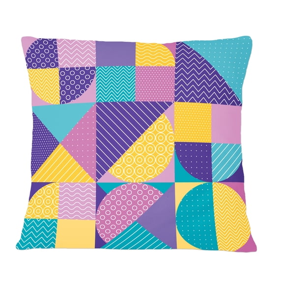 Designart Geometrical Pastel Abstract I' Mid-Century Modern Throw Pillow - 12x20