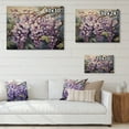 thumbnail image 4 of Designart "violet Morning Glory Graceful V" Floral Print on Natural Pine Wood, 4 of 5