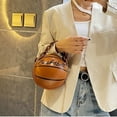 thumbnail image 1 of Dpityserensio Personalized Round Female Bag Chain Basketball Bag All-match Satchel Small Bag, 1 of 5