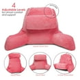 thumbnail image 4 of Clara Clark Bed Rest Reading Pillow with Arms and Pockets- Premium Memory Foam Pillow, Large, Pink, 4 of 7
