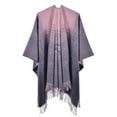 thumbnail image 1 of Women's Shawl Wrap Poncho Sweater Open Front Cape for Fall Winter, 1 of 3