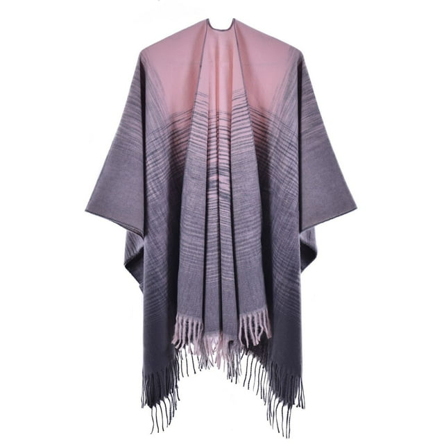 Poncho Châle pour Femme, Chandail Cape Ouvert pour l'Automne et l'Hiver