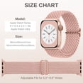 thumbnail image 5 of Comvin 4 Pack Braided Stretchy Solo Loop Compatible with Apple Watch Bands for Women 40mm 38mm 41mm 44mm 46mm 45mm 42mm 49mm, Adjustable Elastic Strap for iWatch Series 10 9 8 7 6 5 4 3 SE Ultra, 5 of 8