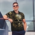 thumbnail image 4 of Balery Vintage Gold Leaf Skull Camisa Polo de Hombre con Estampado, de Manga Corta y Tejido Medio, Camisa Tipo Golf Polo-X-Large, 4 of 6