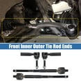 thumbnail image 3 of Unique Bargains 4pcs Front Inner Outer Tie Rod Ends Kit Inner Outer Suspension Steering Tie Rod End for Ford Flex, 3 of 7
