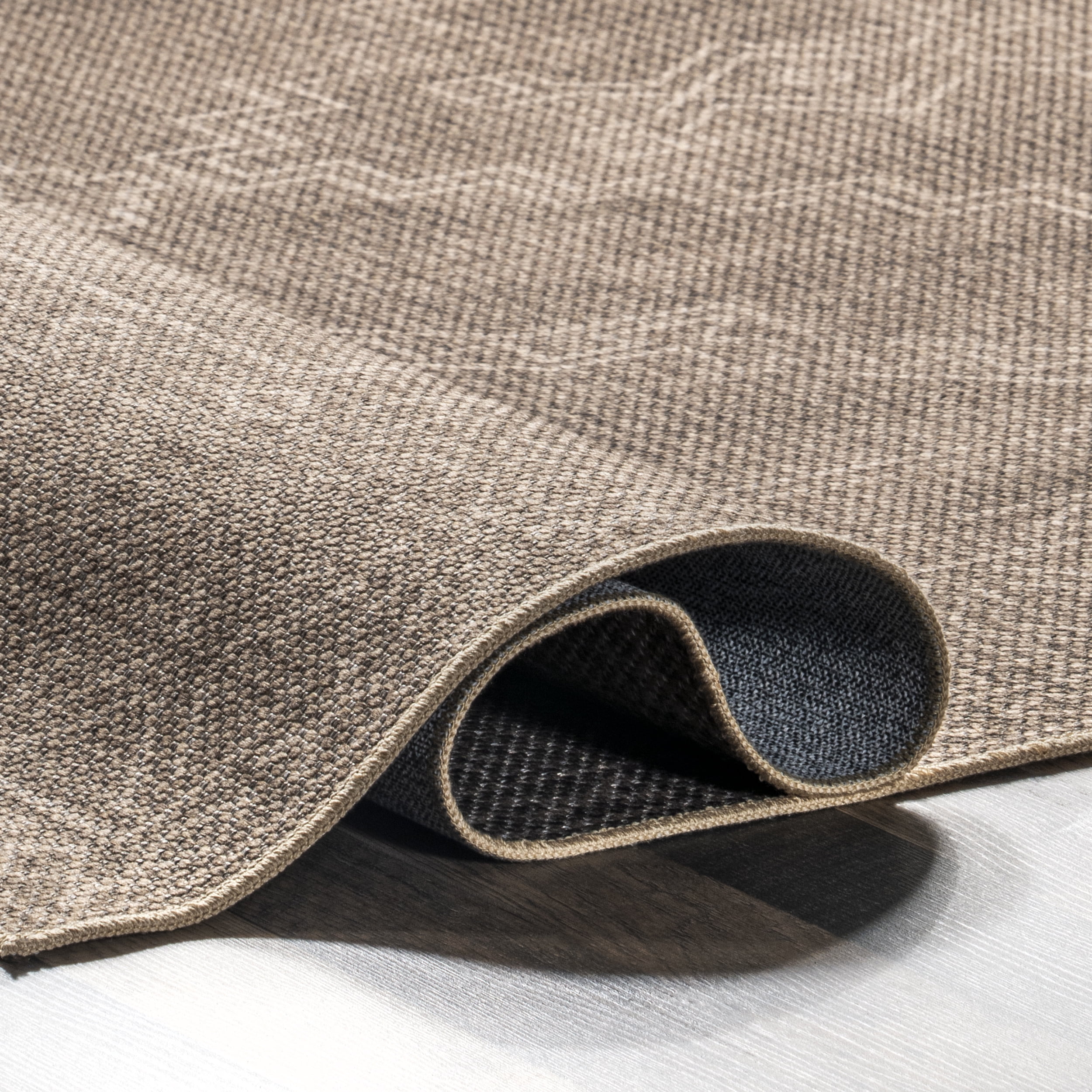 nuLOOM Lorna Faded Easy-Jute Machibne Washable Area Rug, 4' x 6', Natural
