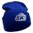 thumbnail image 4 of Ski Mountain Embroidered 12 Inch Long Knitted Beanie - Royal OSFM, 4 of 5