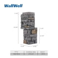 thumbnail image 4 of WallWell Cedar Gray 3D Faux Stone Corner Panels, Waterproof High-Density Polyurethane Siding Accessory, 24.88 in. High x 15.63 in. Return, 2-Piece Set, 4 of 4