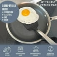 thumbnail image 6 of Lexi Home 12” Diamond Tri-Ply Non Stick Frying Pan Stainless Steel Cookware, 6 of 7