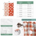 thumbnail image 6 of Japanese Rabbits Balloon Curtains for Bedroom/Front Door/Bathroom, Vintage Orange Red Plaid Farmhouse Tie Up Curtains 63 Inch Length Light Filtering Kitchen Curtains Shades for Windows 46"x63", 6 of 8