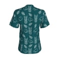 thumbnail image 3 of Uemuo Tropical Pineapple Printed Women's Classic V-Neck T-Shirt - Soft, Breathable, Moisture-Wicking, Perfect for Casual, Office, Travel, and Everyday Wear-Large, 3 of 5