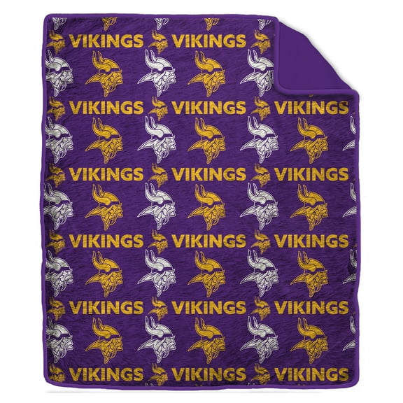 Pegasus Minnesota Vikings Tonal Wordmark 60" x 70" Faux Fur Blanket