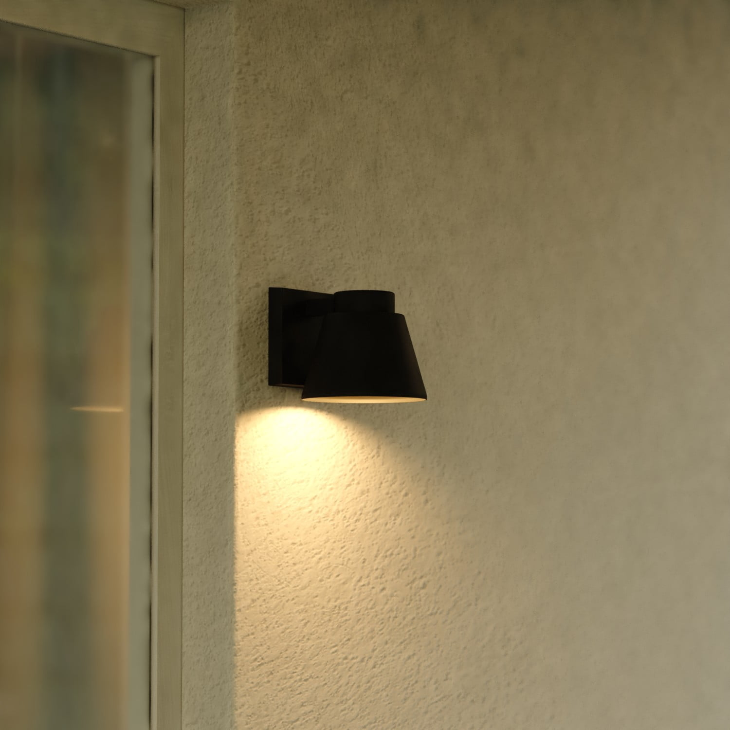 Evans Aluminum 1 Light Integrated LED Textured Black Contemporary Outdoor Wall Sconce