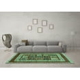 thumbnail image 3 of Ahgly Company Indoor Square Abstract Turquoise Blue Modern Area Rugs, 8' Square, 3 of 4