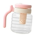 thumbnail image 3 of Taza de té de vidrio con infusor de 950 ml, bonita tetera de vidrio para oficina, picnics, viajes. Rosa, 3 of 9