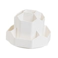 thumbnail image 3 of Moda Pen Holder Display Case Cosméticos Cepillo Contenedor Rotatorio Pen Organizador Blanco Zulema Portaescobillas, 3 of 8
